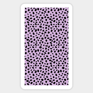 Dalmatian Animal Print Spots Black Lavender Purple Dots Sticker